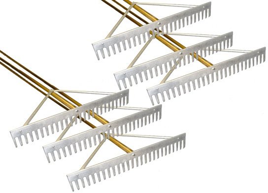 Six 24" New England Traditional Rakes