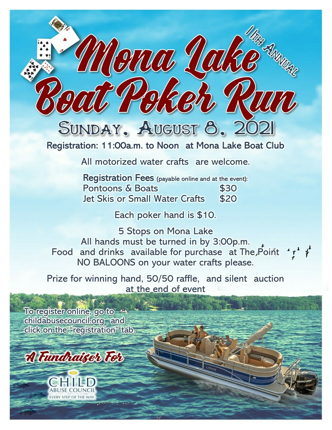 Mona Lake Boat Poker Run Registration Mona Lake Boat Poker Run Registration