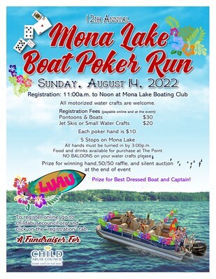 Mona Lake Boat Poker Run Registration