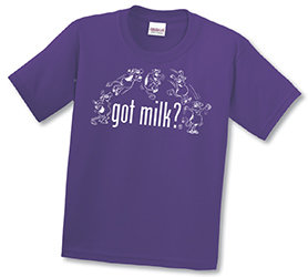 Purple Jumping Cows T-shirt