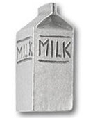 Milk Carton Pewter Pin