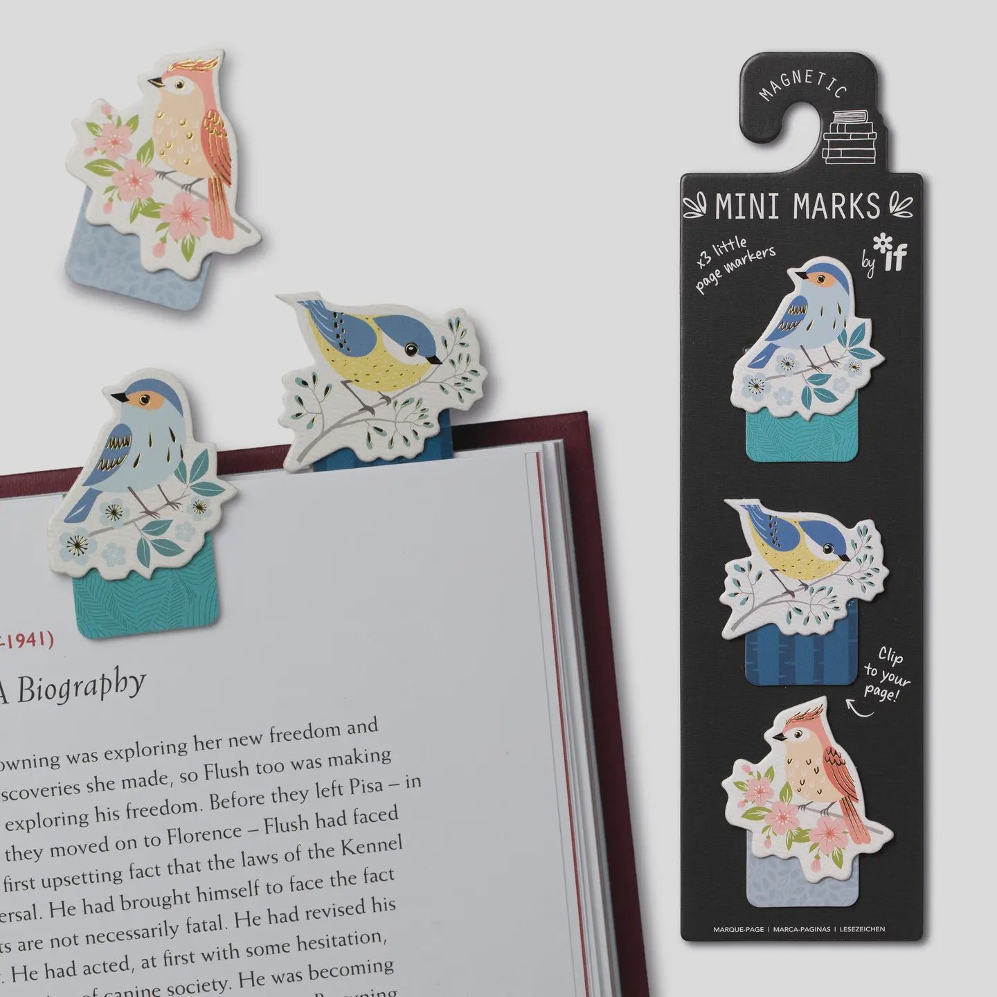 Mini-Marks Magnetic Bookmarks (Birds)