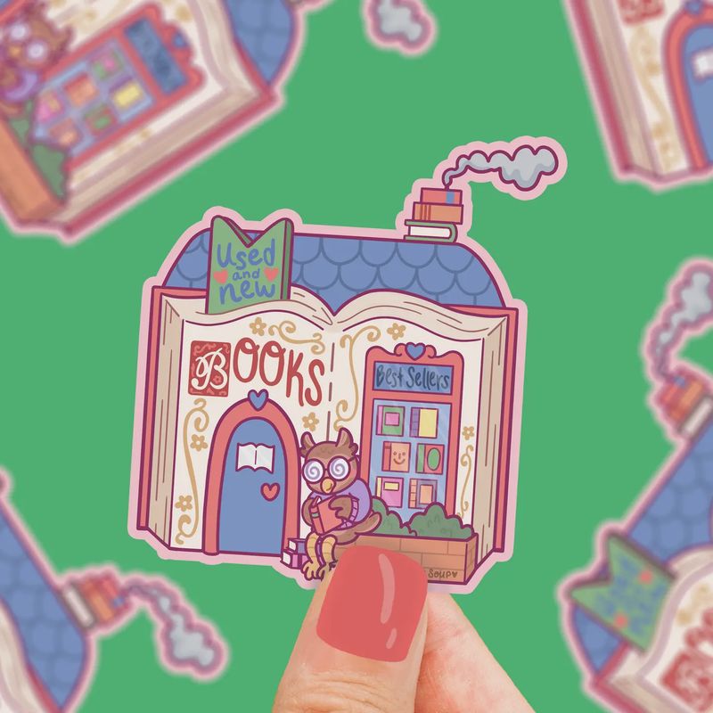 Book Store Reading Shop Keeper (Vinyl Sticker)
