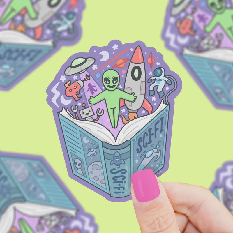 Sci-Fi Book Club (Vinyl Sticker)