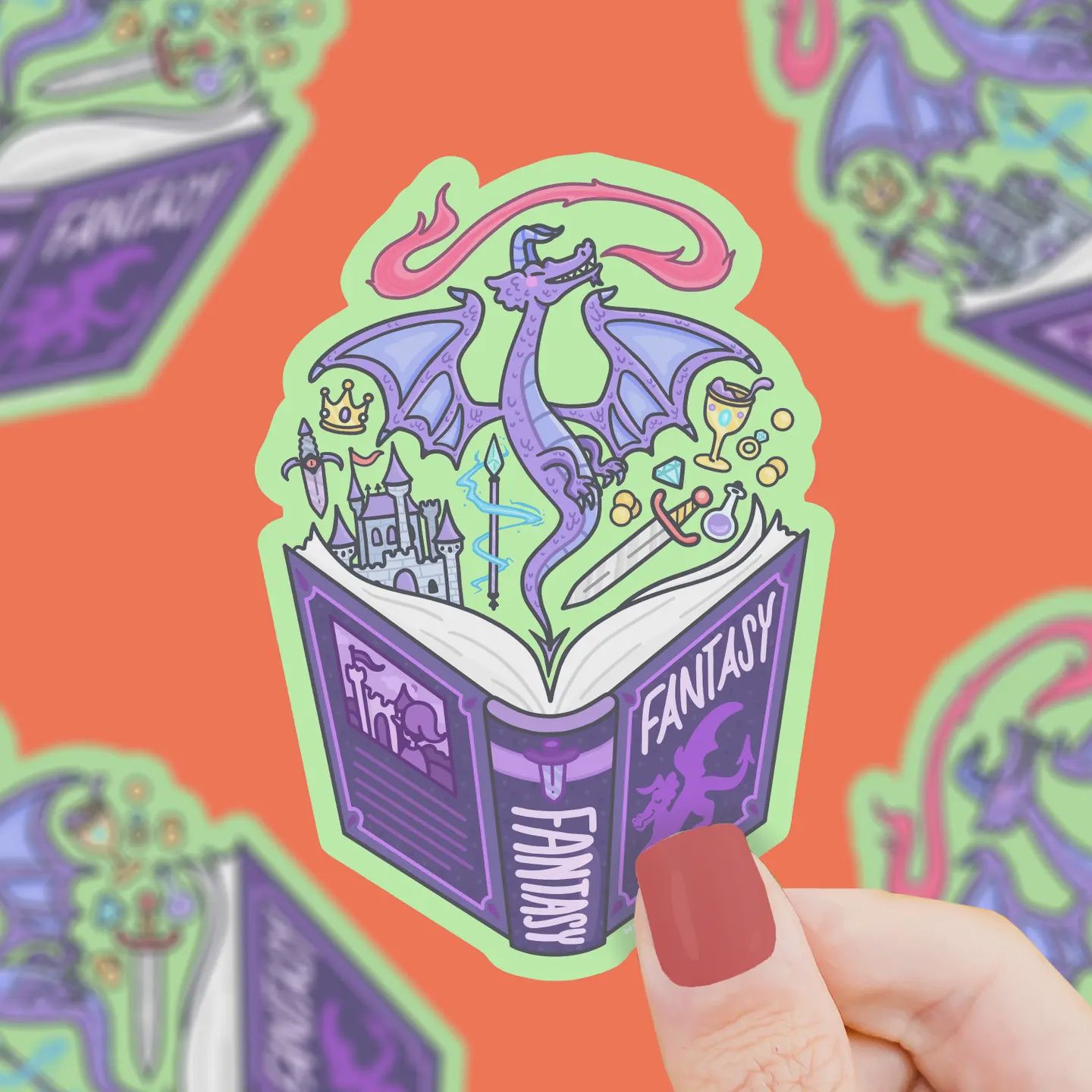 Fantasy Book Club (Vinyl Sticker)