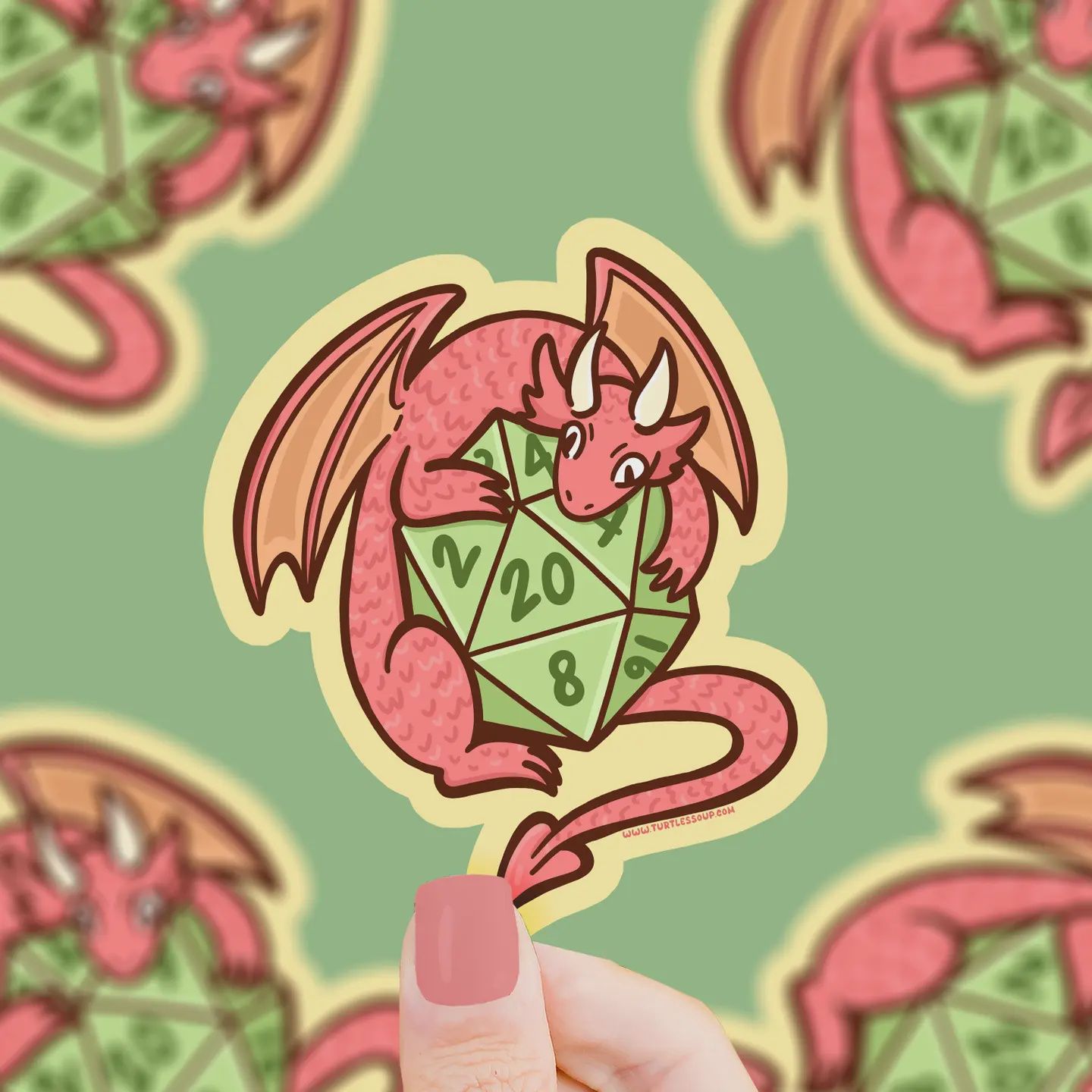 Dragon D20 Cube (Vinyl Sticker)