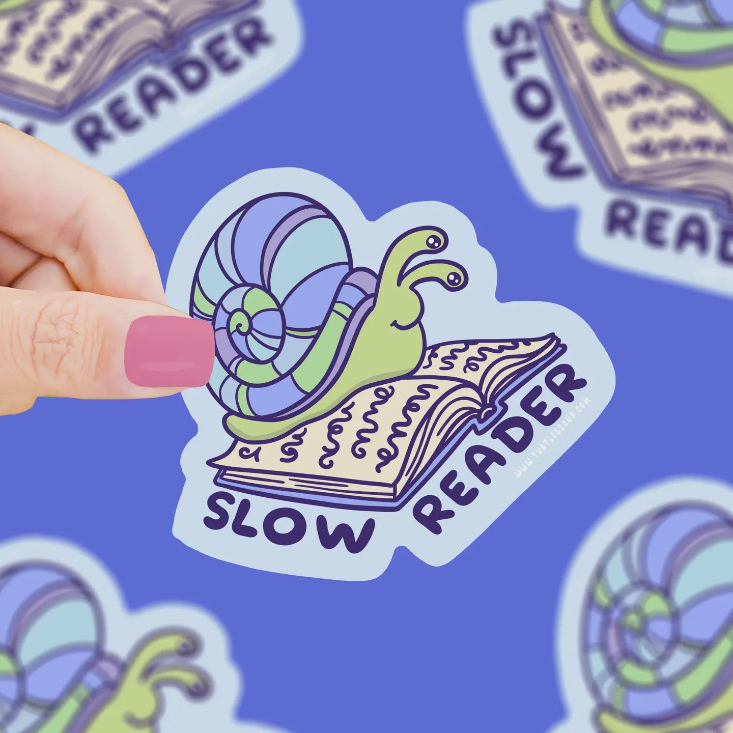 Slow Reader Snail (Vinyl Sticker)