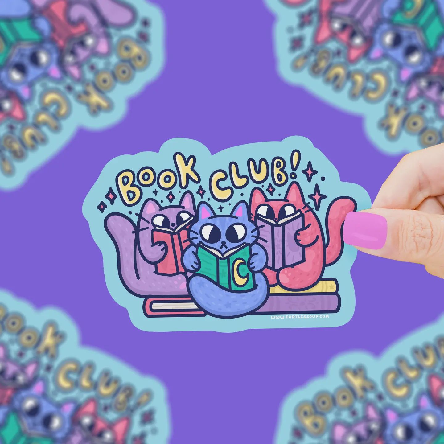 Kitty Book Club (Vinyl Sticker)