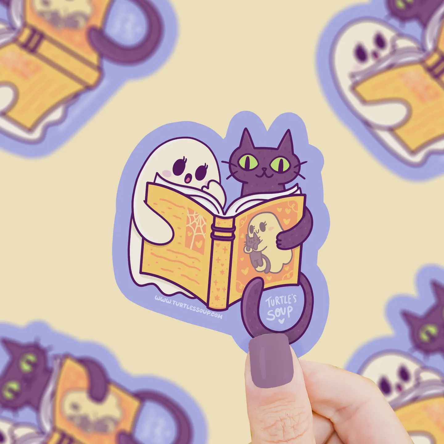 Kitty and Ghost (Vinyl Sticker)
