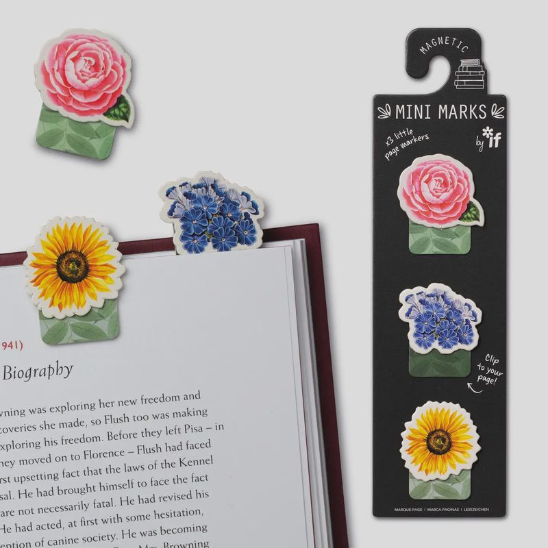 Mini Magnetic Bookmarks (Flowers)