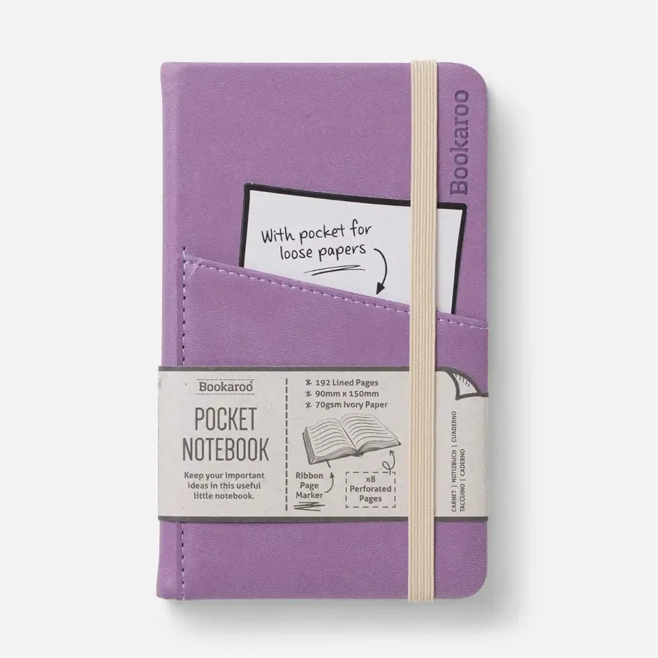 Bookaroo A6 Notebook, Colour: Aubergine