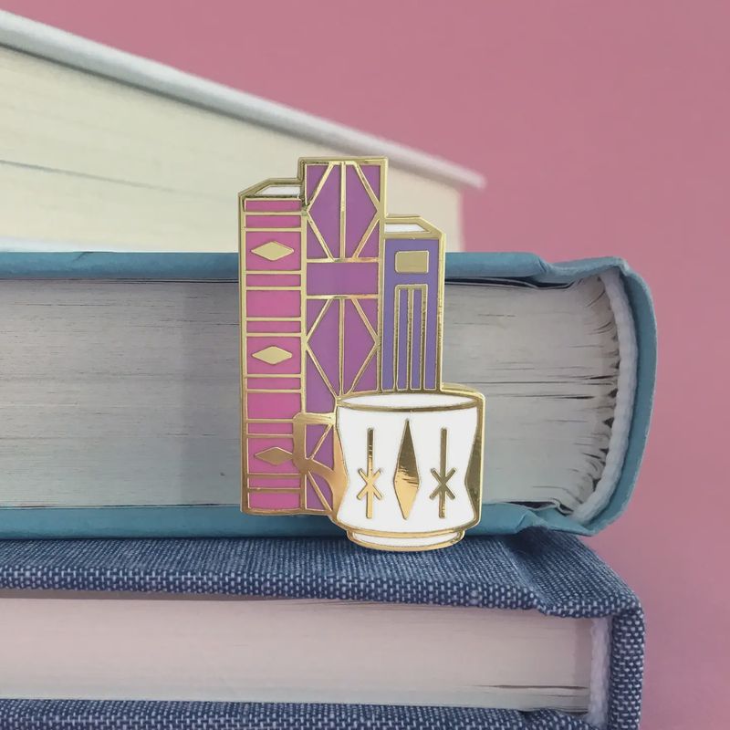 Books and Mug (Enamel Pin)