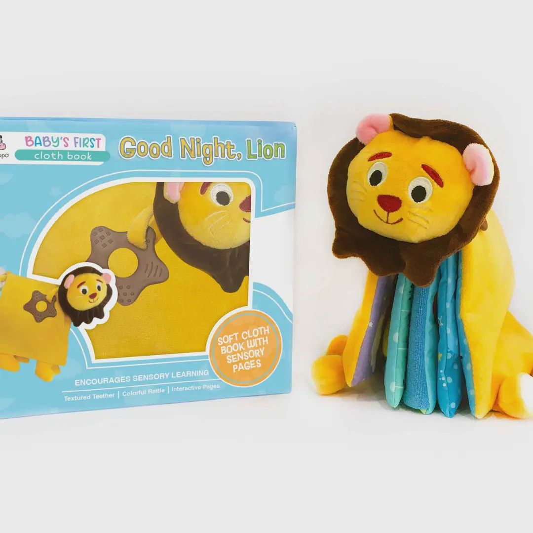 Good Night, Lion - Cloth Book with Plush and Rattle