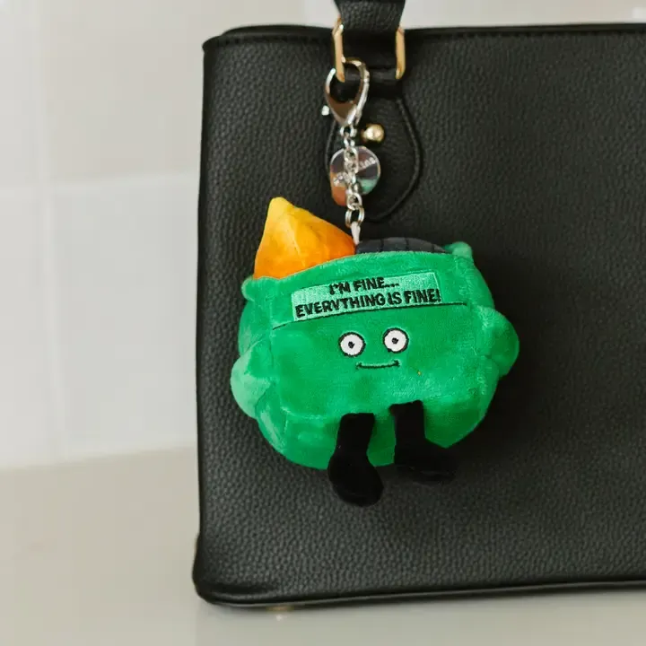 "Dumpster Fire" Plush Bag Charm