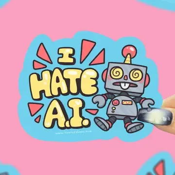 I Hate AI (Vinyl Sticker)