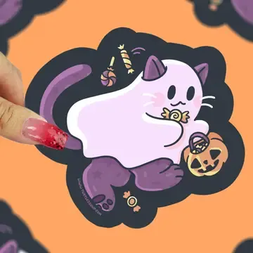 Kitty Ghost (Vinyl Sticker)