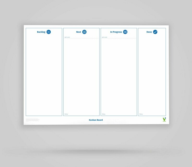 Vi-Board: Kanban Board 4 Spalten - Whiteboard Poster - DIN A0 Vi-Board: Kanban Board 4 Spalten - Whiteboard Poster - DIN A0