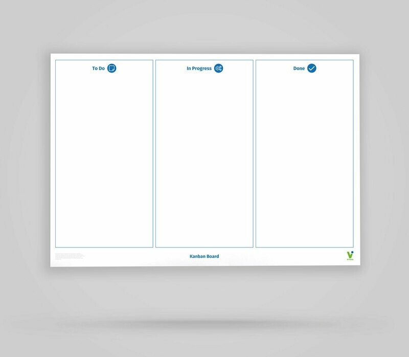 Vi-Board: Kanban Board 3 Spalten - Whiteboard Poster - DIN A0 Vi-Board: Kanban Board 3 Spalten - Whiteboard Poster - DIN A0
