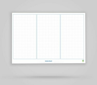 Vi-Board: Kanban Board 3 Spalten unbeschriftet - Whiteboard Poster - DIN A0 Vi-Board: Kanban Board 3 Spalten unbeschriftet - Whiteboard Poster - DIN A0