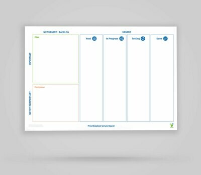 Vi-Board: Prioritization Scrum Board - Whiteboard Poster - DIN A0 Vi-Board: Prioritization Scrum Board - Whiteboard Poster - DIN A0