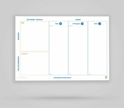 Vi-Board: Prioritization Kanban Board 3 Spalten - Whiteboard Poster - DIN A0 Vi-Board: Prioritization Kanban Board 3 Spalten - Whiteboard Poster - DIN A0