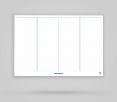 Vi-Board: Kanban Board 4 Spalten unbeschriftet - Whiteboard Poster - DIN A0 Vi-Board: Kanban Board 4 Spalten unbeschriftet - Whiteboard Poster - DIN A0