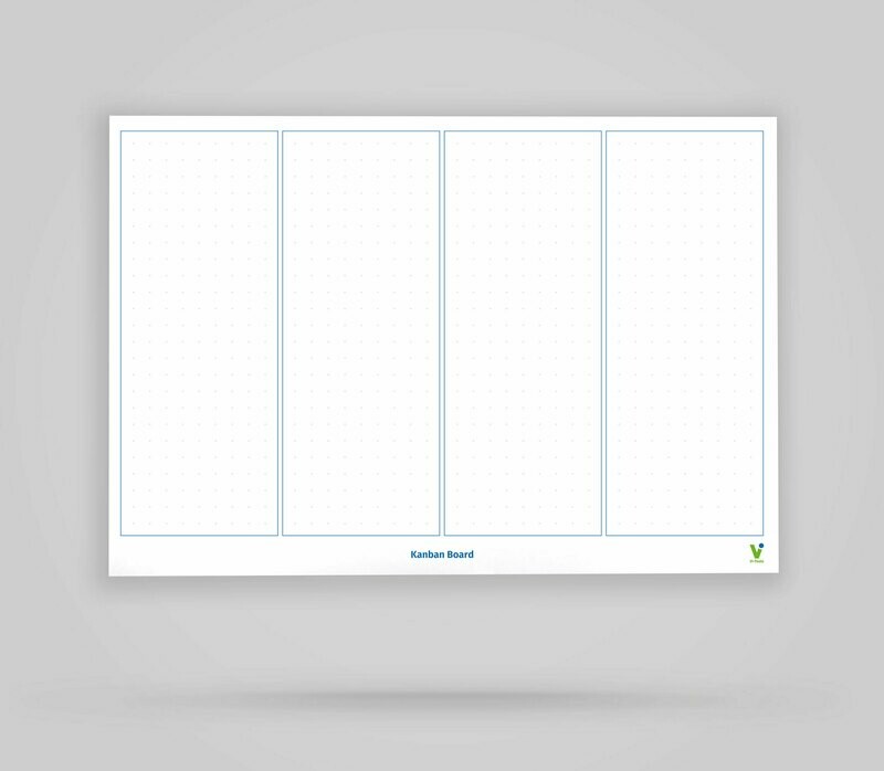 Kanban Board Template 4 Columns Blank - Whiteboard Poster Kanban Board Template 4 Columns Blank - Whiteboard Poster