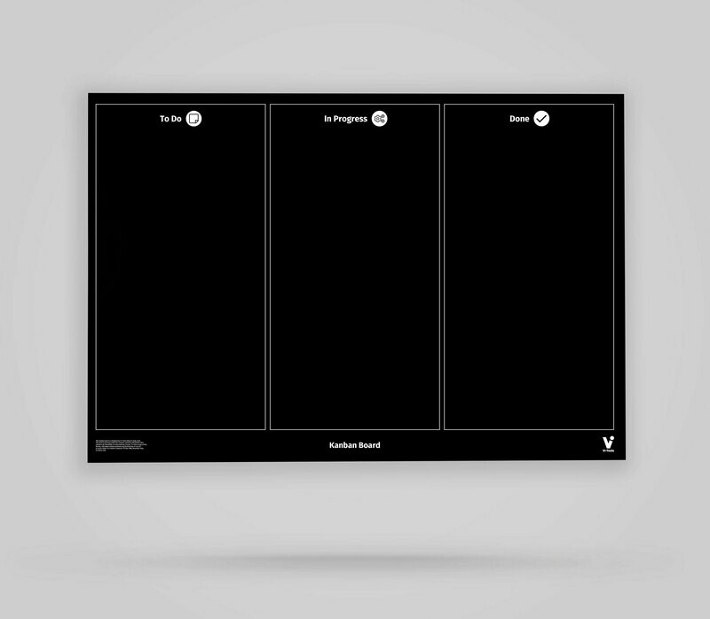 Vi-Board: Kanban Board 3 Spalten - Blackboard Poster - DIN A0 Vi-Board: Kanban Board 3 Spalten - Blackboard Poster - DIN A0
