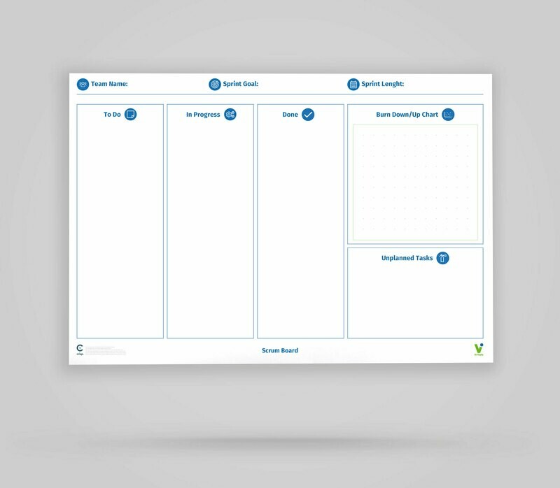 Vi-Board: Scrum Board - Whiteboard Poster - DIN A0 Vi-Board: Scrum Board - Whiteboard Poster - DIN A0