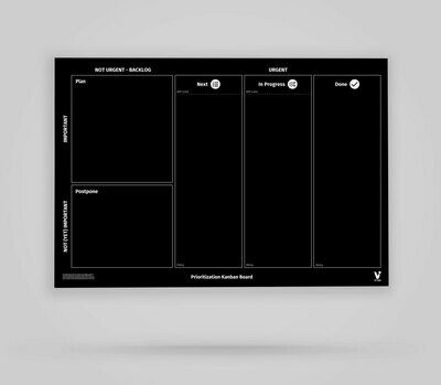Vi-Board: Prioritization Kanban Board 3 Spalten - Blackboard Poster - DIN A0 Vi-Board: Prioritization Kanban Board 3 Spalten - Blackboard Poster - DIN A0