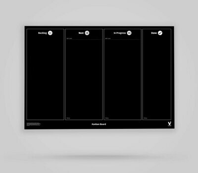 Vi-Board: Kanban Board 4 Spalten - Blackboard Poster - DIN A0 Vi-Board: Kanban Board 4 Spalten - Blackboard Poster - DIN A0