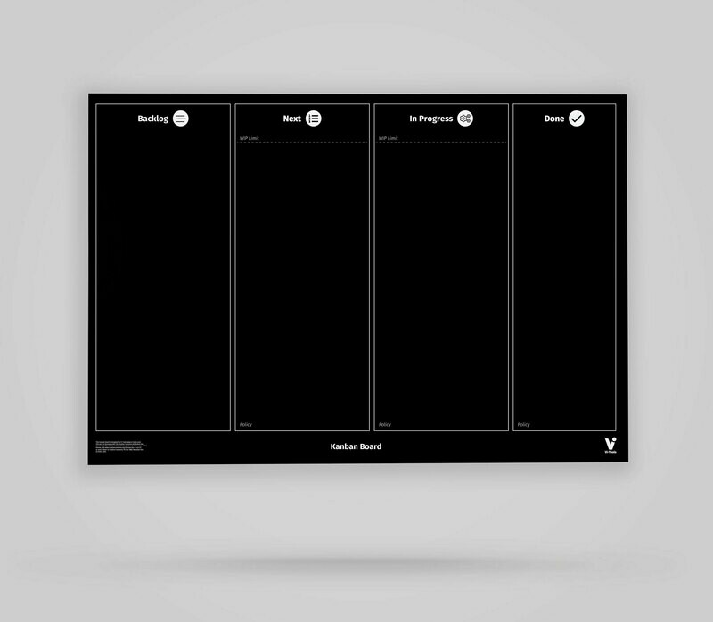 Vi-Board: Kanban Board 4 Spalten - Blackboard Poster - DIN A0 Vi-Board: Kanban Board 4 Spalten - Blackboard Poster - DIN A0