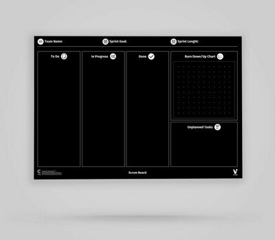 Vi-Board: Scrum Board - Blackboard Poster - DIN A0 Vi-Board: Scrum Board - Blackboard Poster - DIN A0