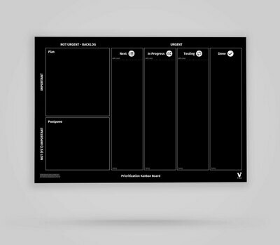 Vi-Board: Prioritization Kanban Board 4 Spalten - Blackboard Poster - DIN A0 Vi-Board: Prioritization Kanban Board 4 Spalten - Blackboard Poster - DIN A0