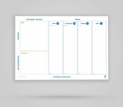 Vi-Board: Prioritization Kanban Board 4 Spalten - Whiteboard Poster - DIN A0 Vi-Board: Prioritization Kanban Board 4 Spalten - Whiteboard Poster - DIN A0