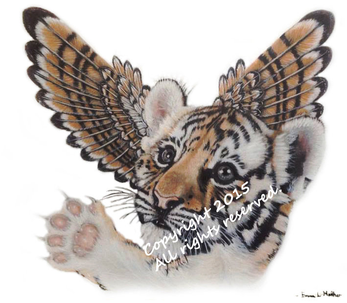 A1 Poster Mira The Tiger Cherub with Paw