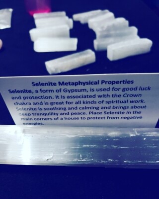 Selenite Crystal wand -zenagalleryhealingarts
