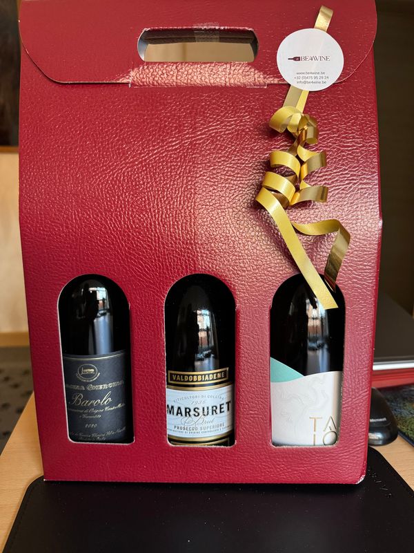 Marsuret Prosecco DOCG + Ghercina Barolo + San Marzano Talo Marsuret Prosecco DOCG + Ghercina Barolo + San Marzano Talo