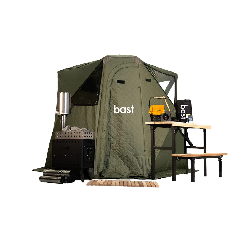 Saunatent 4-6 pers - Näver Deluxe Pakket