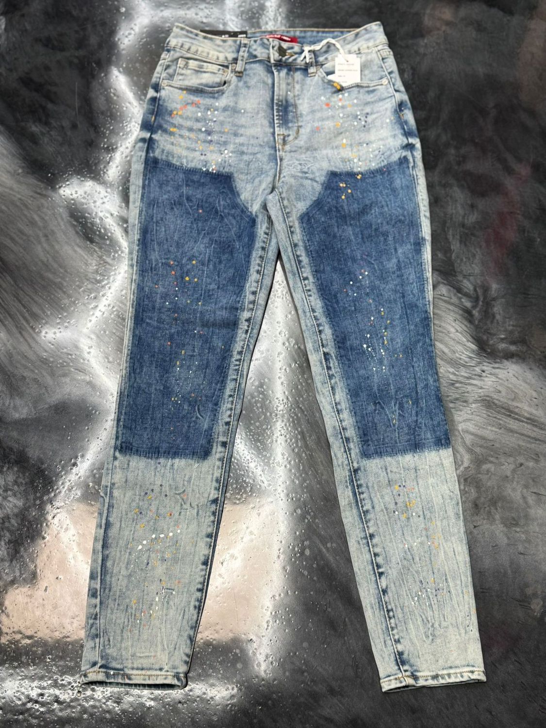 multi fabric women&#39;s jeans