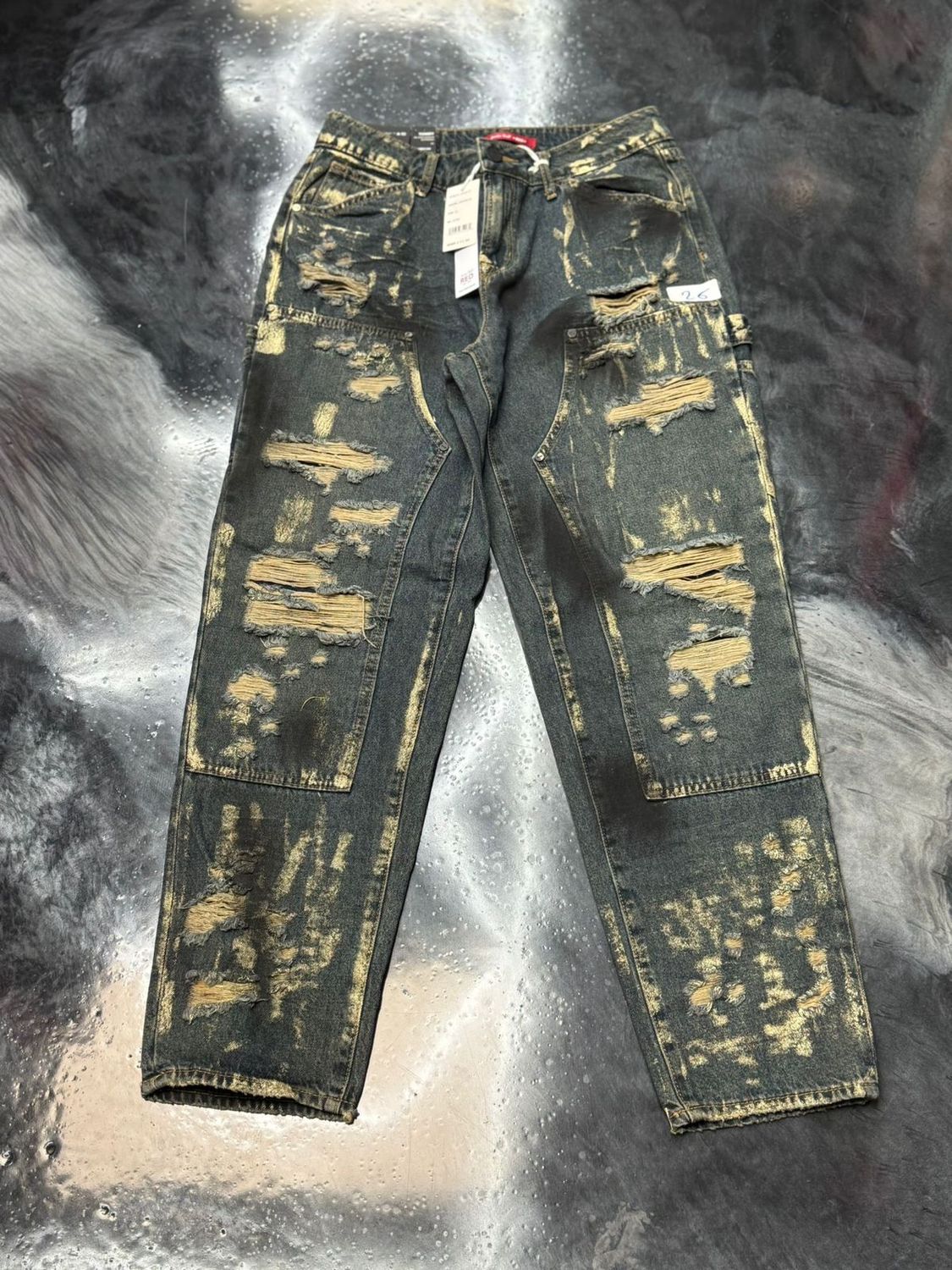 dark rips women&#39;s jeans 