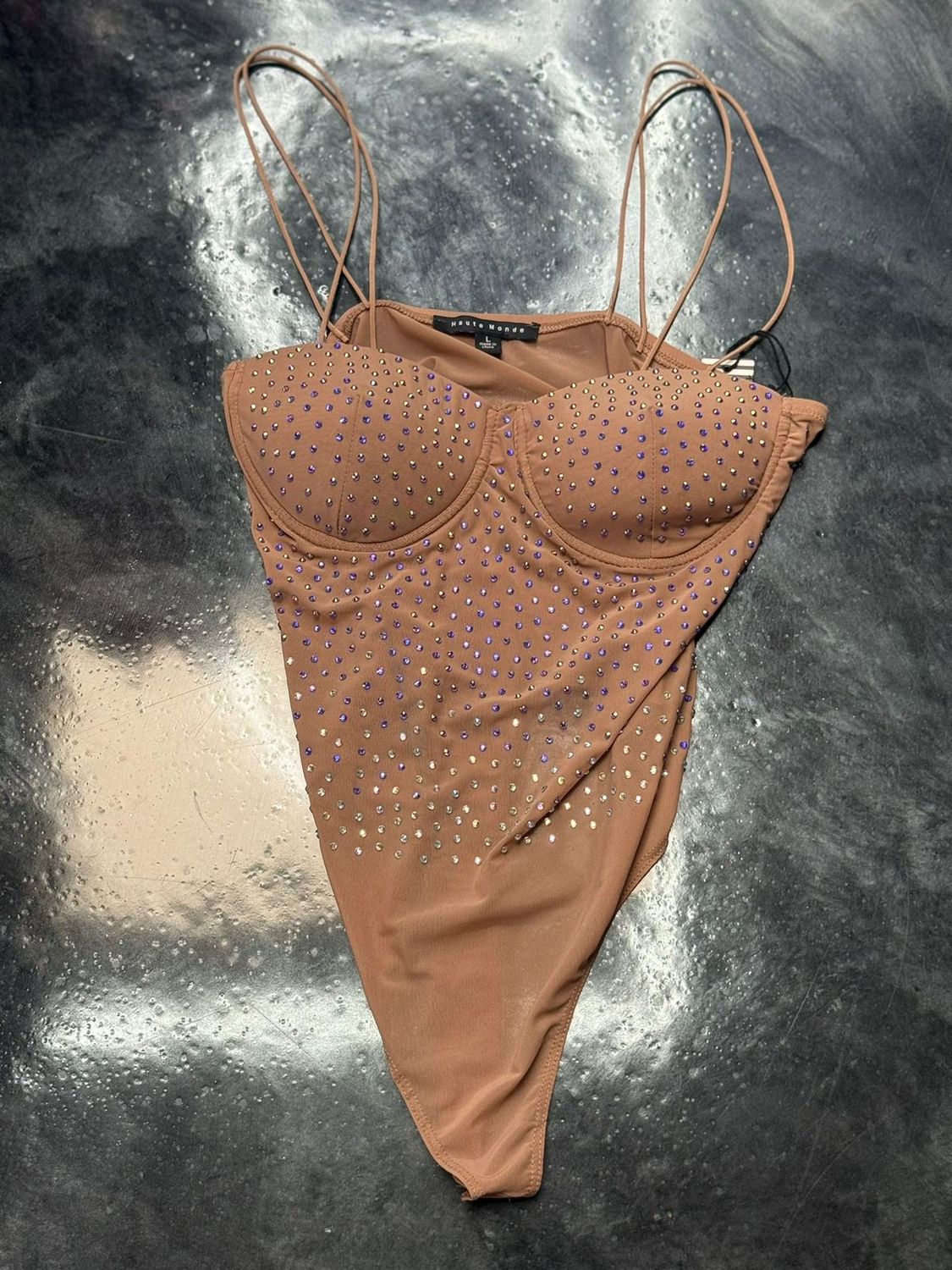 mocha push up body suit