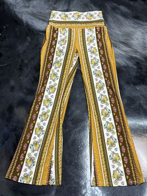 hipster print stretchy bellbottom