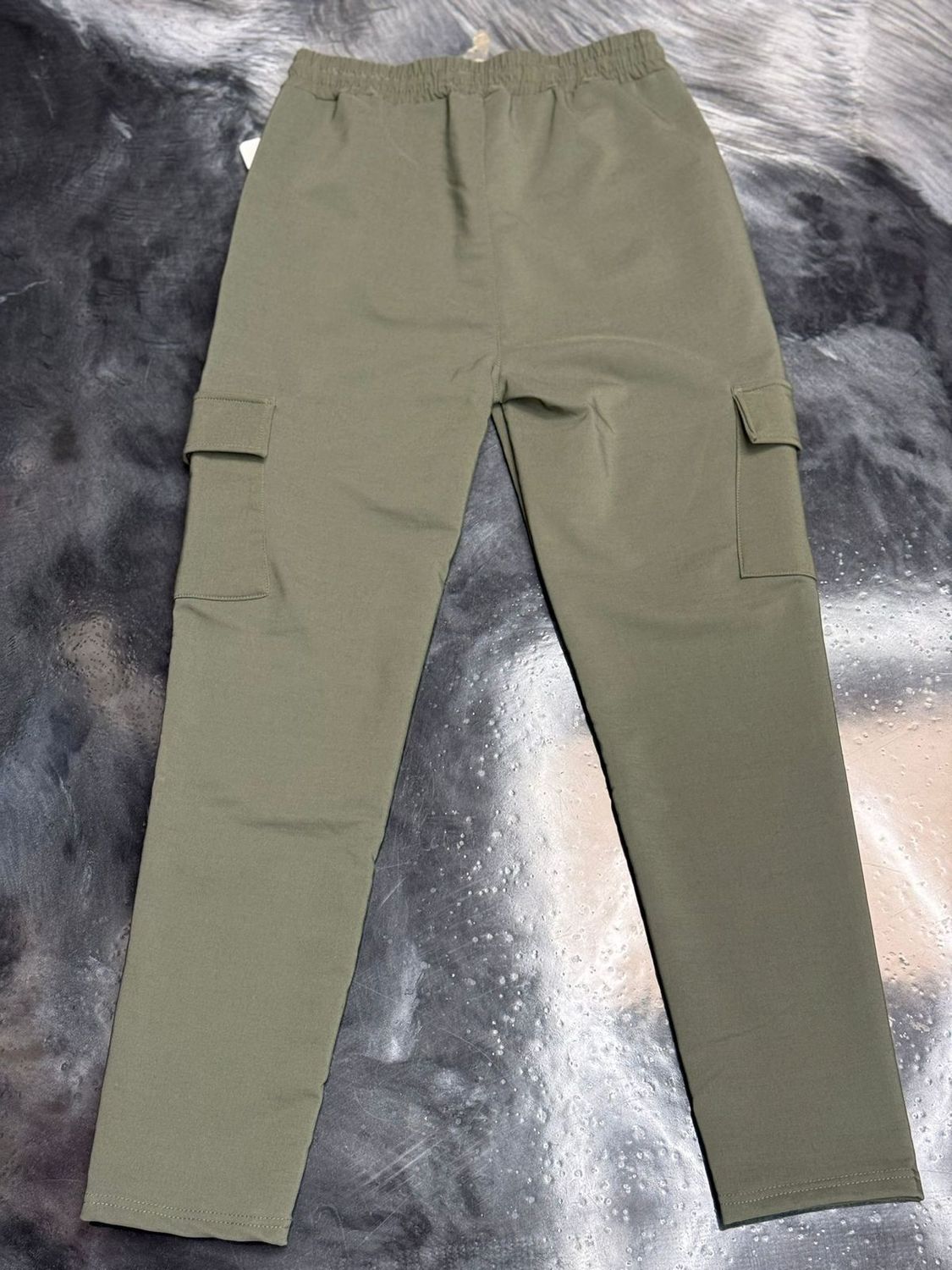arm green fleece lined joggers