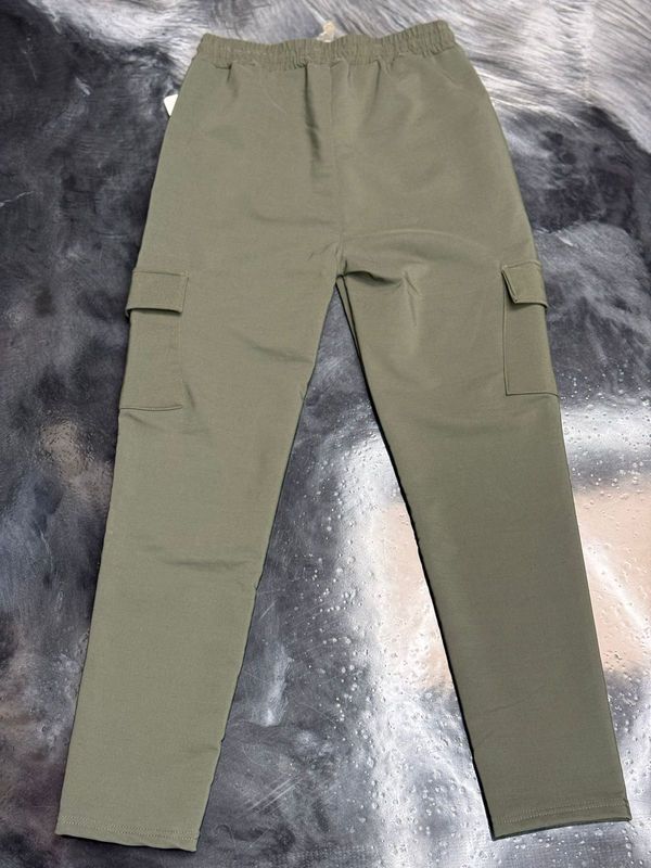 arm green fleece lined joggers