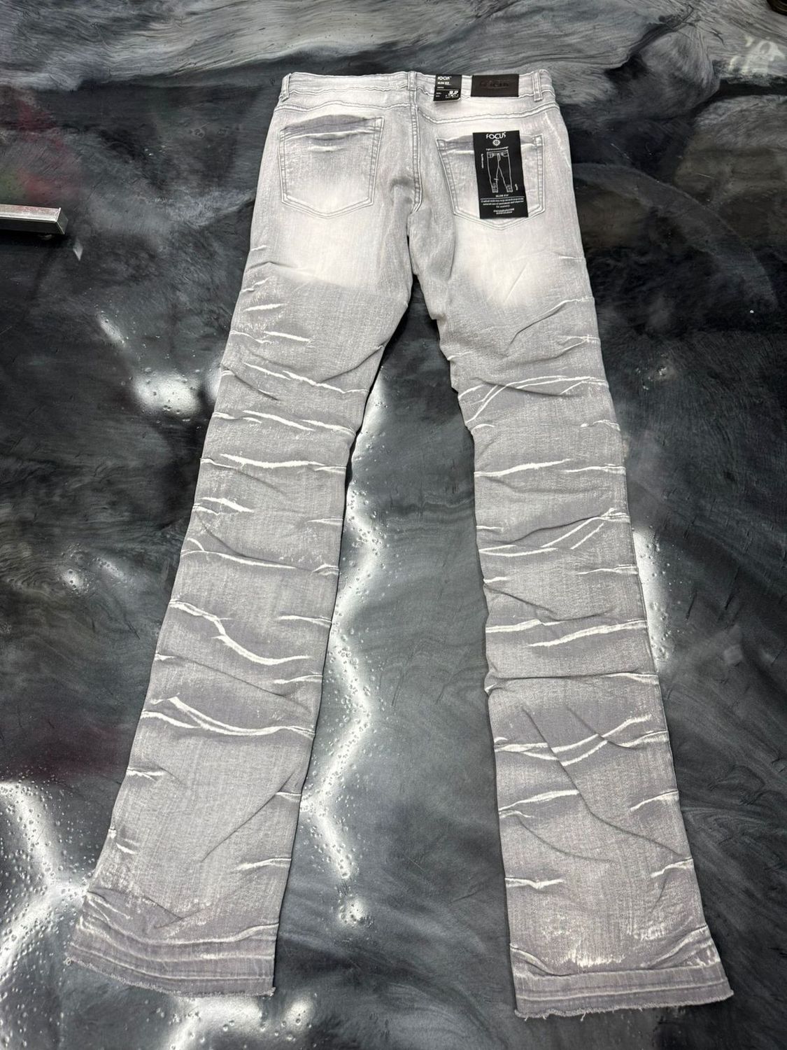 Focus Mens Stacked Jeans
