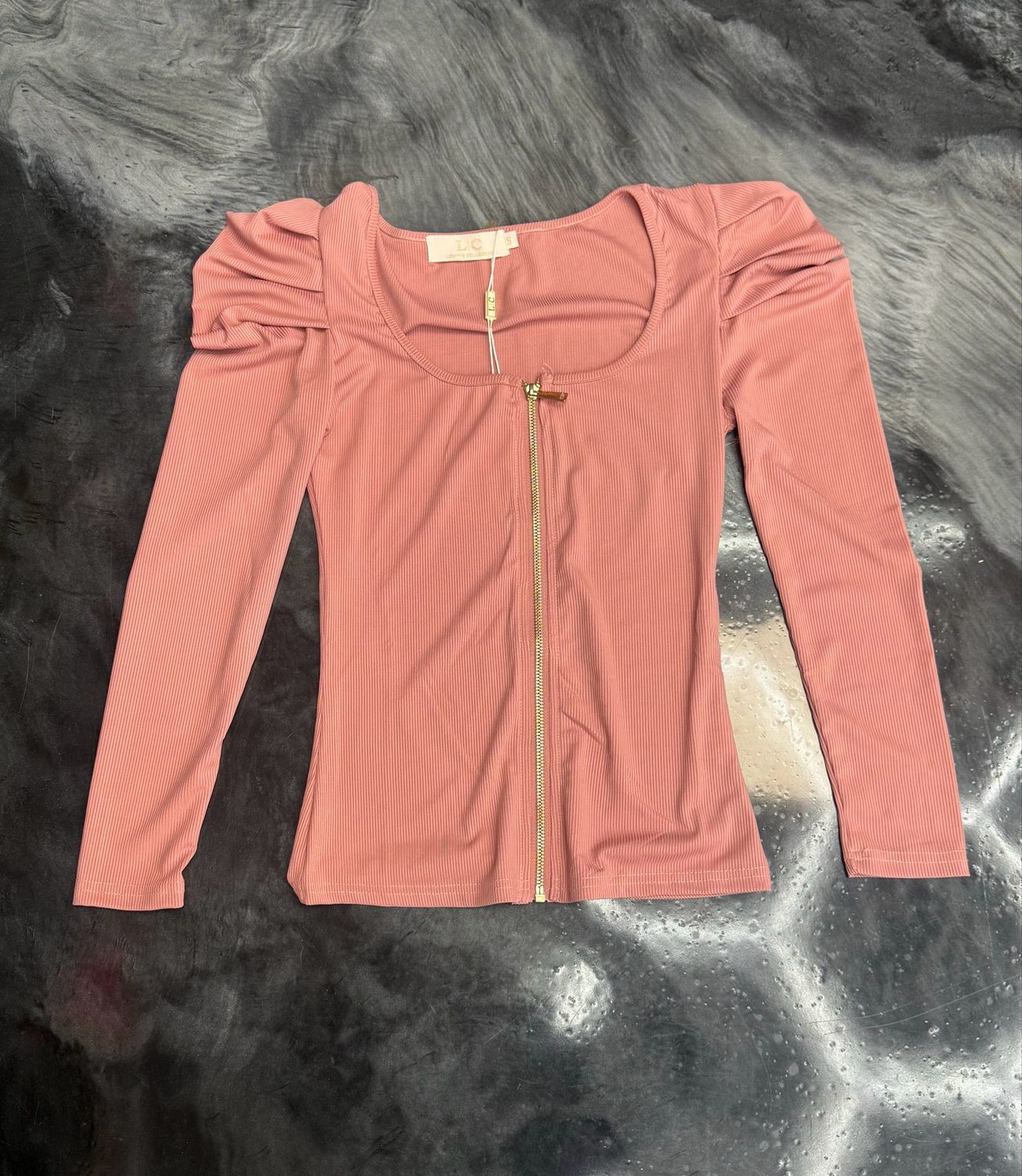 Long Sleeve Off Shoulder Halter Top