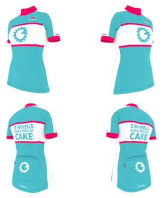 Women's Specific Cycle Jersey pink/teal (+2nd class postage)