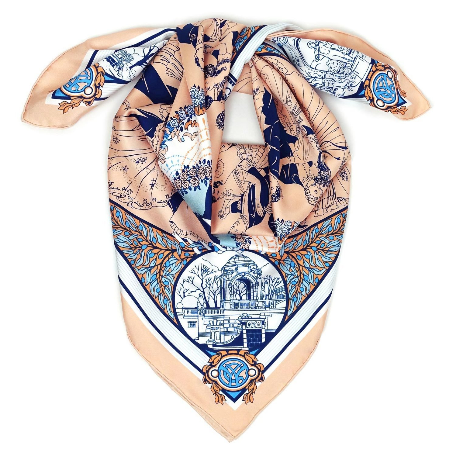 Silk scarf "Waltz King"
