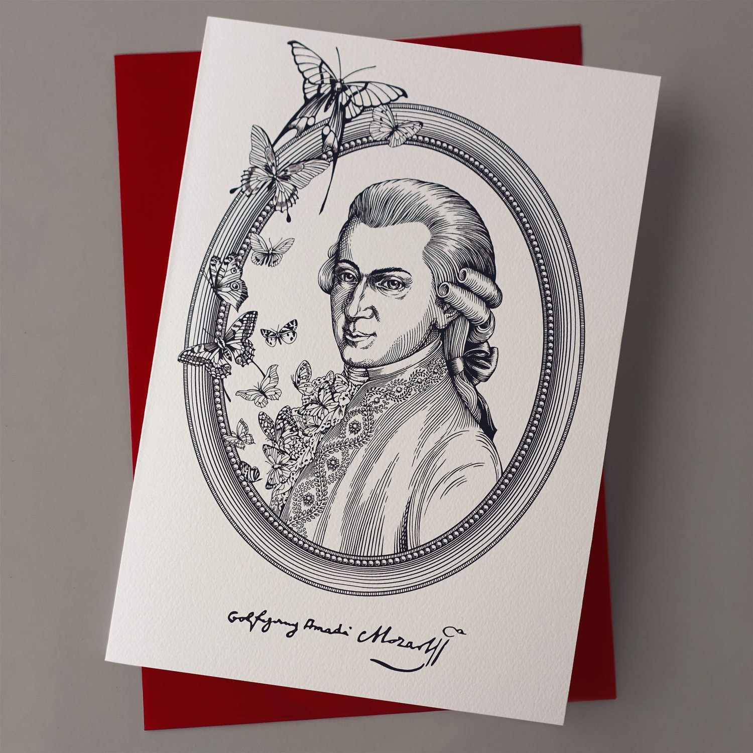 Greeting card &quot;Mozart&quot;